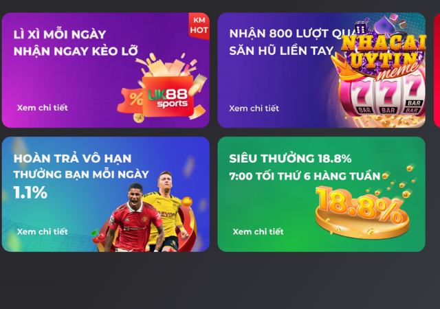 3 hoạt động khuyến mãi hay tại UK88