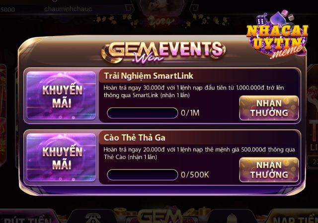 Gem Win với những khuyến mãi hấp dẫn