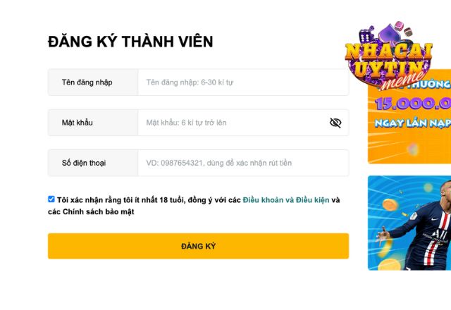 Hướng dẫn đăng ký trên nhà cái uy tín