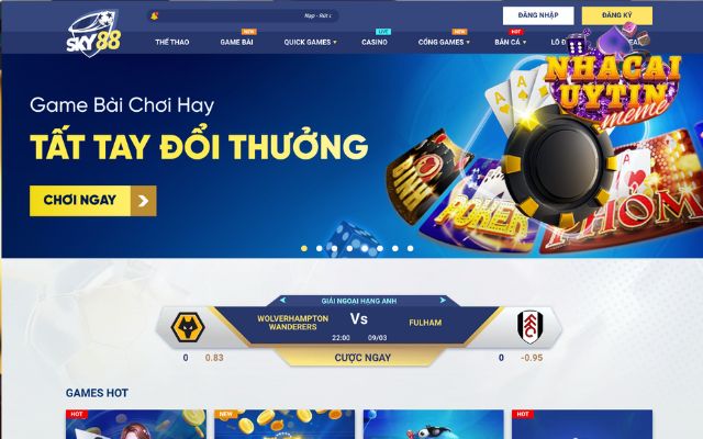 Sân chơi Sky88 cực hot