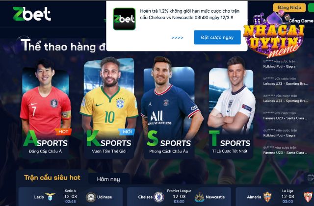 Zbet: Nhà cái bóng đá uy tín