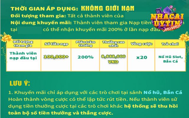 Khuyến mãi K8cc tặng 200%
