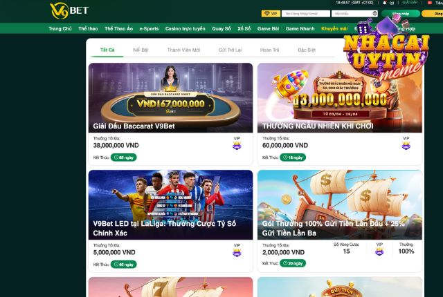 Khuyến mãi V9bet hấp dẫn nhất