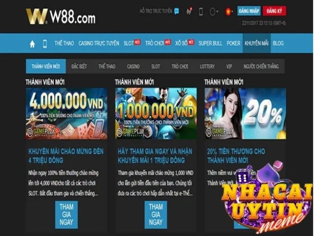 Quay thưởng cho anh em tại khuyến mãi W88