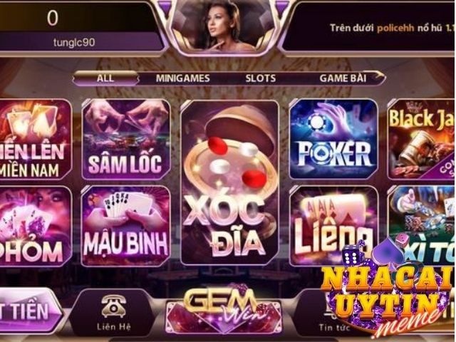 Sảnh game tại Gemwin với những khuyến mãi
