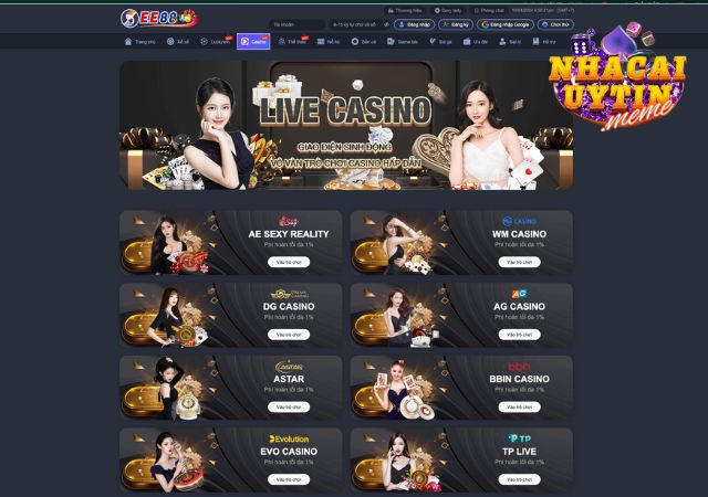 Sảnh game uy tín tại casino Ee88