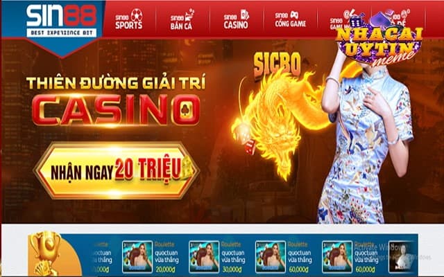 Nhà cái chơi bài uy tín sin88