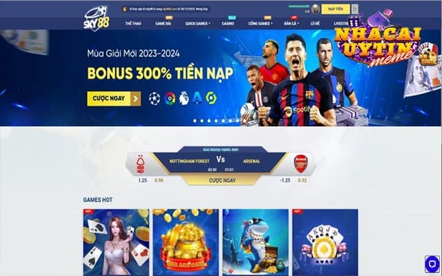 Cổng game bài đổi thưởng Sky88